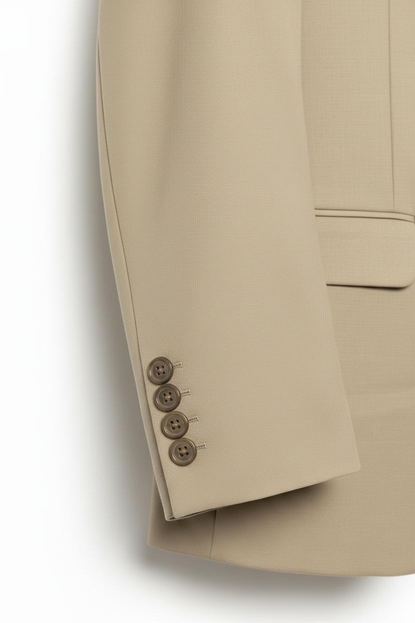 Tan Suit Sleeve Close-Up